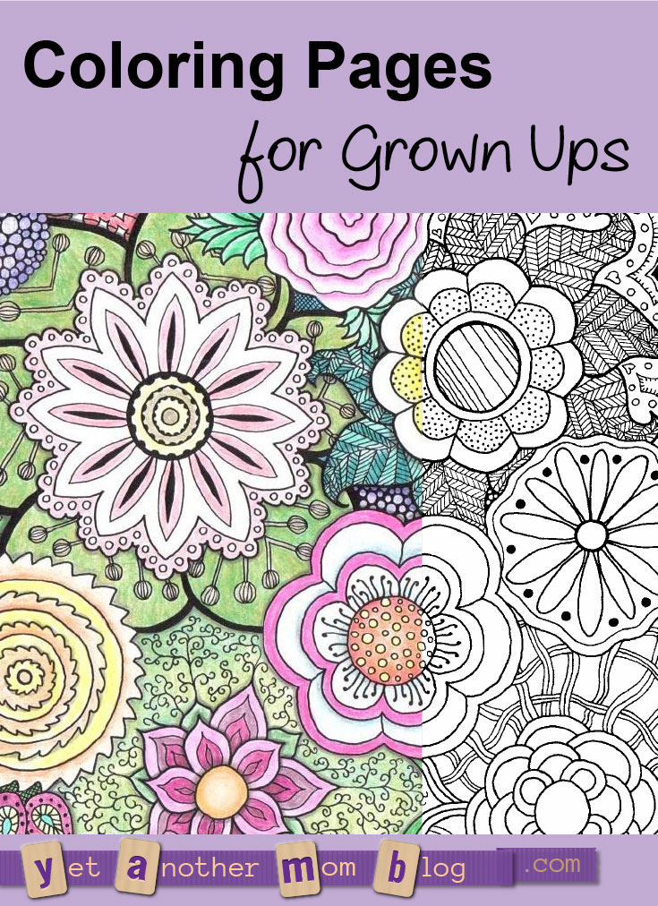 Adult Coloring Pages: Zentangle Flowers. Finally, exciting designs to color for grown ups!