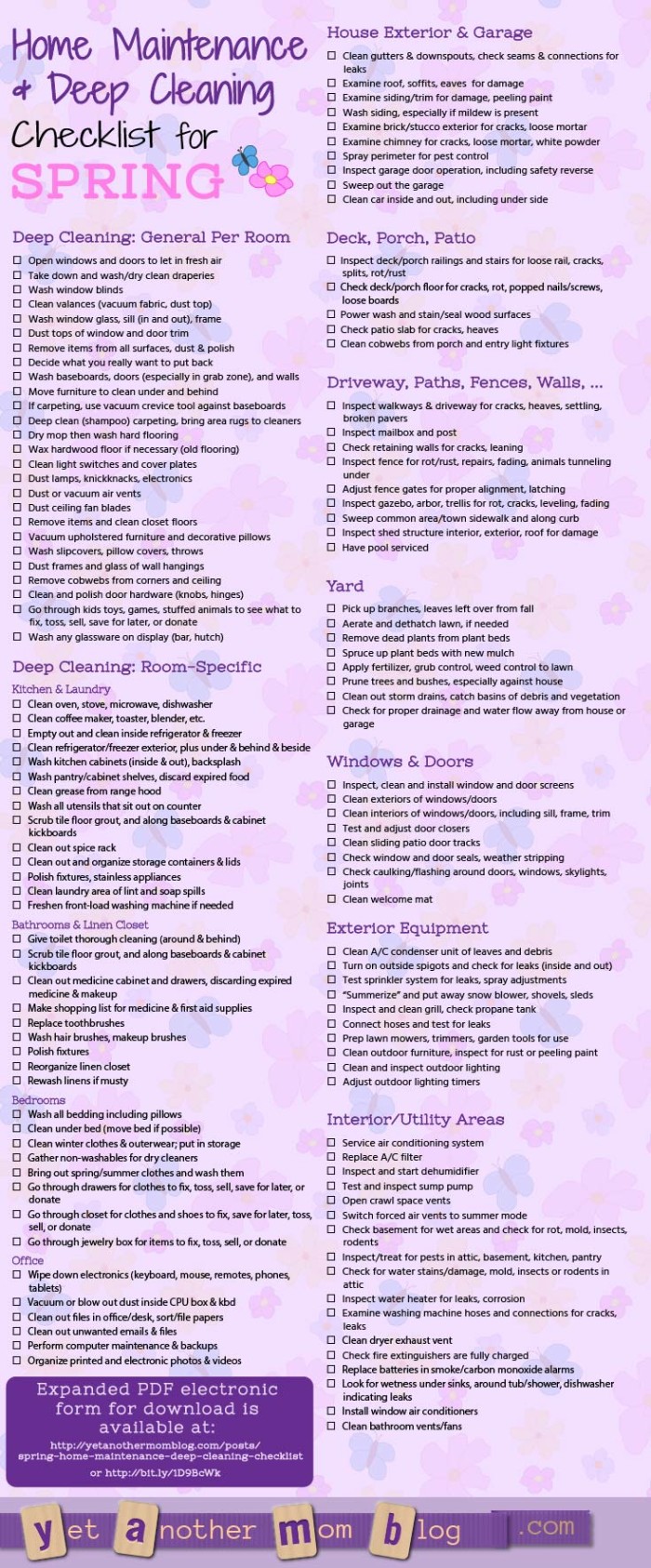 Spring Cleaning & Home Maintenance Checklist
