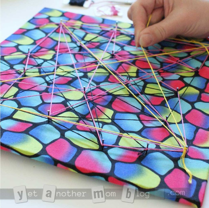 string art - stringing