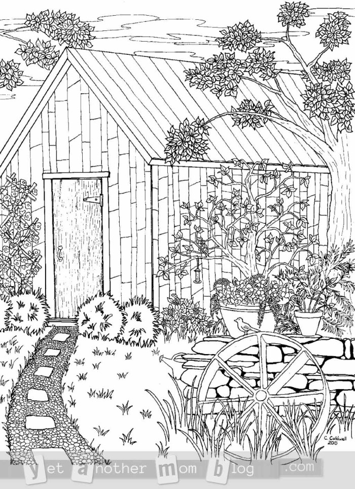 garden coloring pages for adults - photo #42