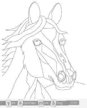 Plain Horse Coloring Page