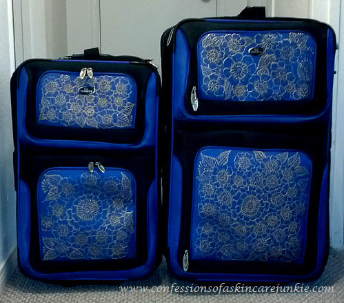 70+ Uses for Puffy Paint: suitcases embellished with puffy paint