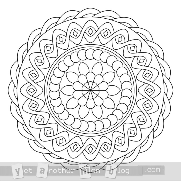 Color Mandala App Tutorial - final mandala coloring page