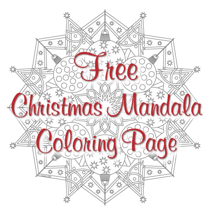 Christmas Mandala Coloring Page Free PDF Download