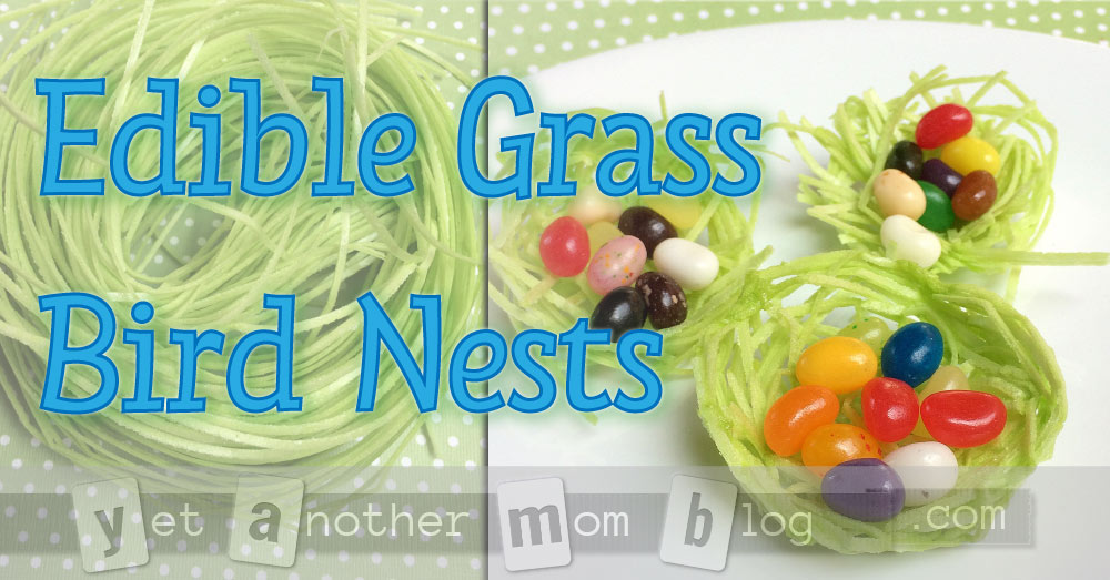 Use edible grass to make these cute edible bird nests, perfect for jelly beans!
