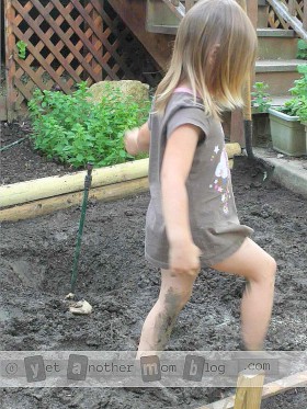 Kids love playing in the garden