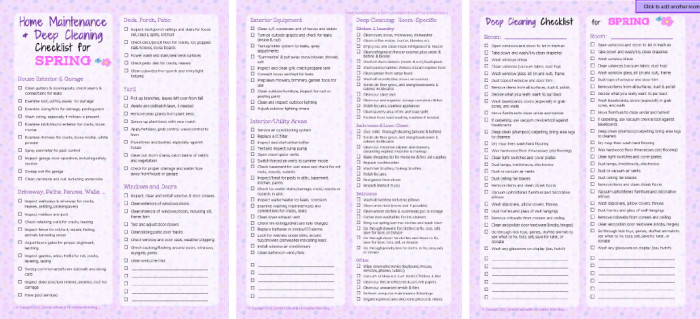 Home Maintenance Checklist & Spring Cleaning Checklist screenshots