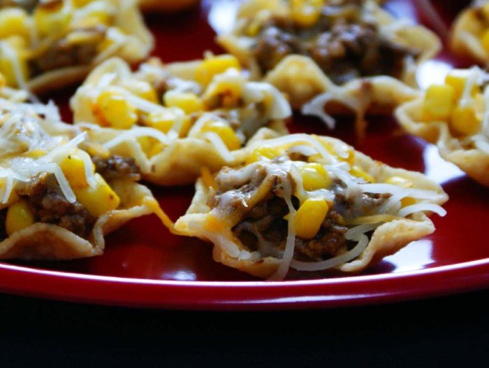 Taco appetizer closeup