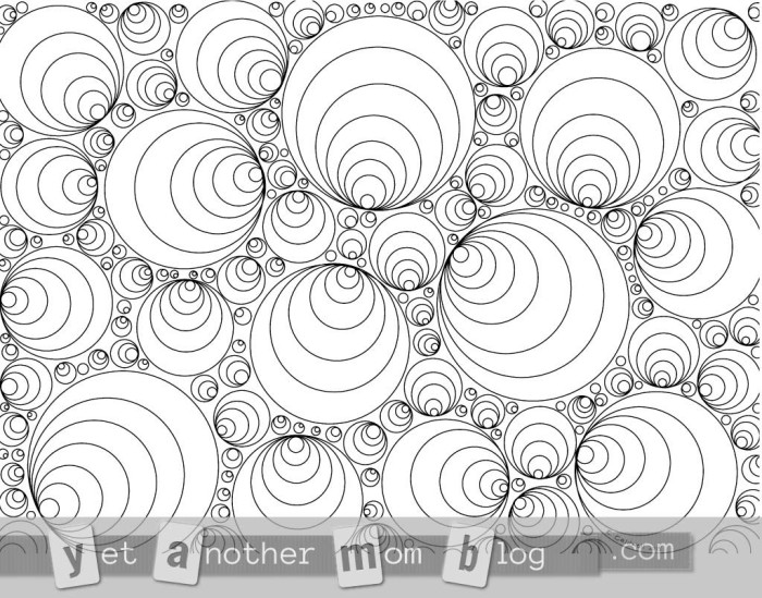 Coloring Page for Grown Ups: geometric circles
