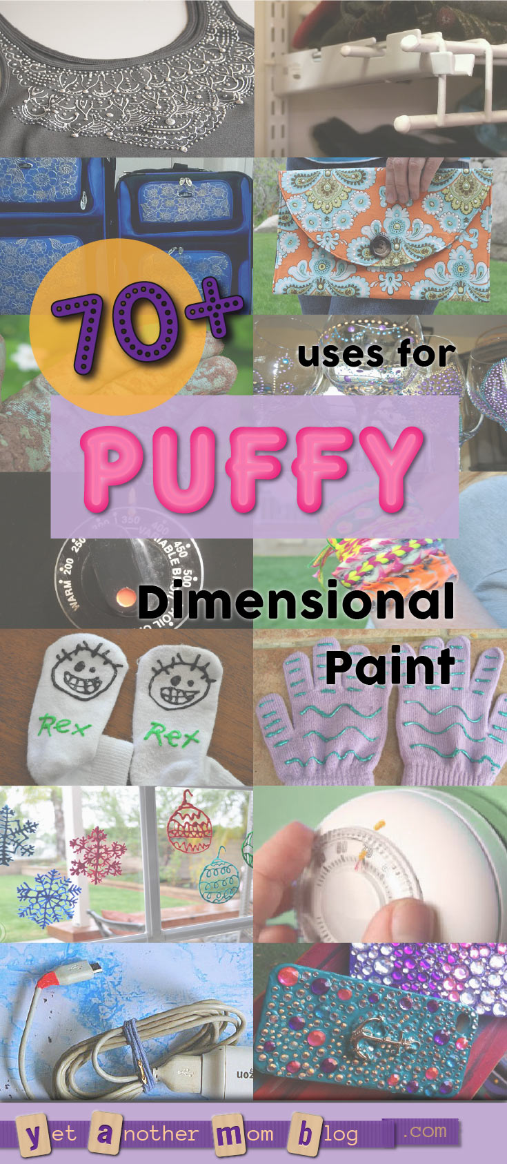 70+ uses for Puffy Paint (aka Dimensional Fabric Paint). It's not just for fabric! 