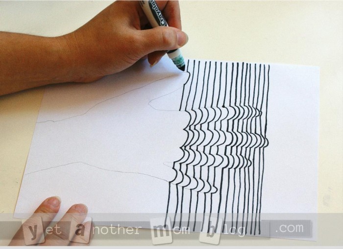 3D Line Art of Hand -and more tracing