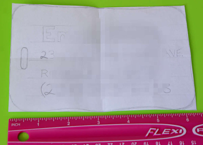 Shrink Plastic Name Tag - paper template