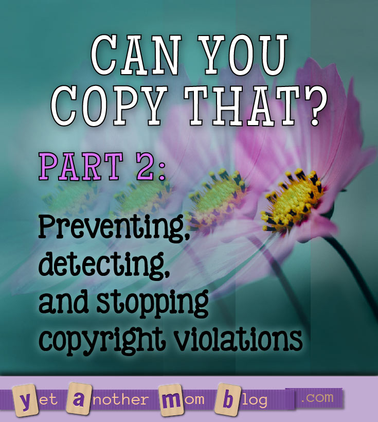 Do you look for images online to use for your projects? Do you have your own graphics or photos online? What are the rules for using these images? What can you do if someone steals your image? How can you prevent it? If you create or use artwork in any form for any purpose, you need to read this!