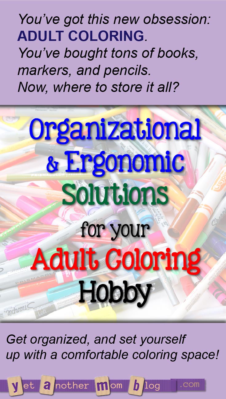 You’ve got this new obsession: ADULT COLORING. You’ve bought tons of books, markers, and pencils. Now, where to store it all? Get organized, and set yourself up with a comfortable coloring space!