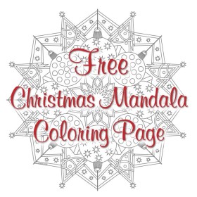 Free Christmas Mandala Coloring page