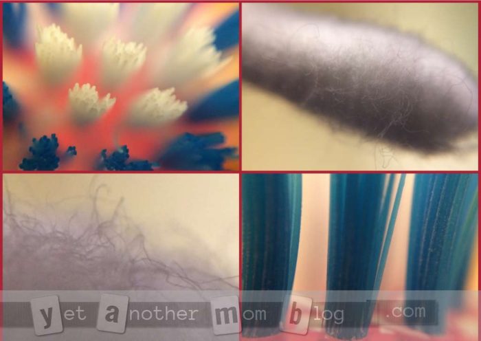 Bathroom items closeup - Photography with Kids - Exploring your surroundings from a whole new perspective. We especially love macro photography (super close-ups). And we found a cheap gadget to make this even better!